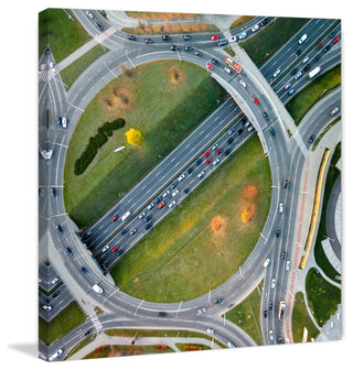 "Traffic Circles" Print on Canvas by Karolis Janulis