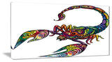 "Cheerful Scorpion" Animal Digital Canvas Print, 32"x16"