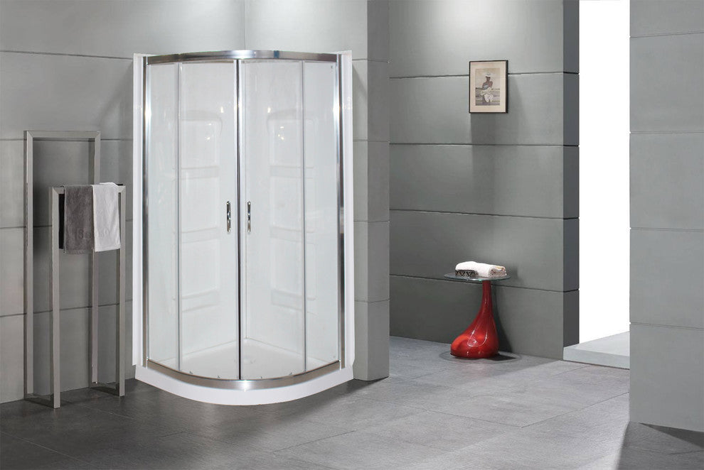 Mona Neo Round Shower Enclosure Kit  With Acrylic Base and Walls