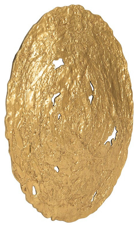 Molten Disc Wall Art, Gold Leaf, Medium