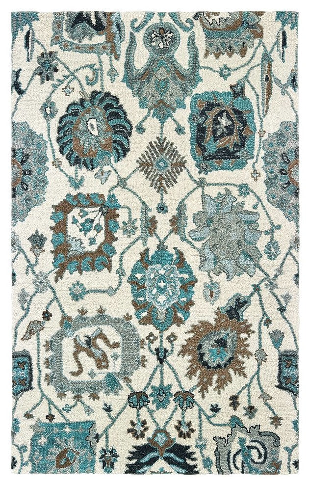 Oriental Weavers Sphinx Zahra 75503 Rug, Ivory/Blue, 3'6"x5'6"