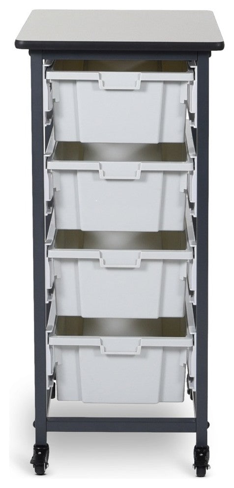 Luxor MBS-SR-4L Mobile Bin System, Single Row