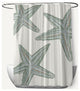 Starfish Constellation Sage 70" w x 73" h Shower Curtain