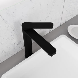 1-Handle Bathroom Vessel Sink Faucet, Matte Black
