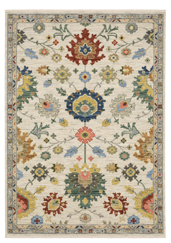 Oriental Weavers Lucca 2888L Floral Rug, Ivory, 3'3"x5'
