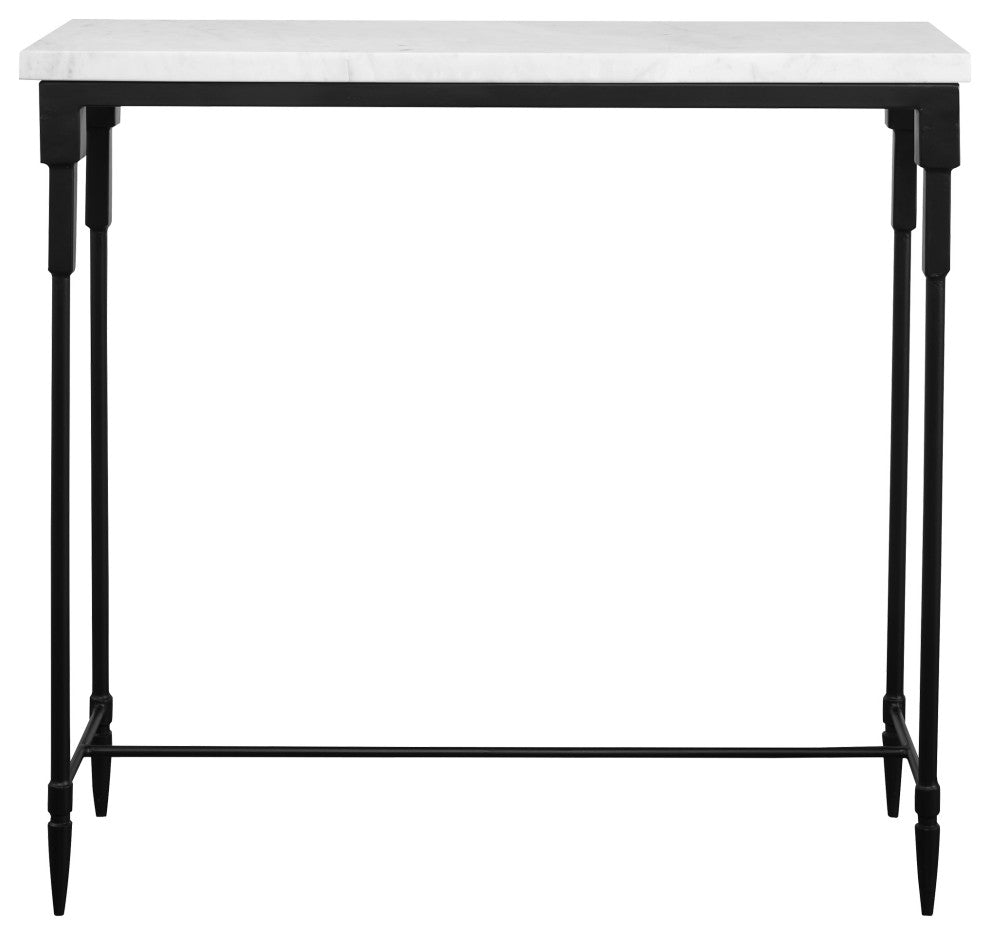 Uttermost Bourges White Marble Console Table