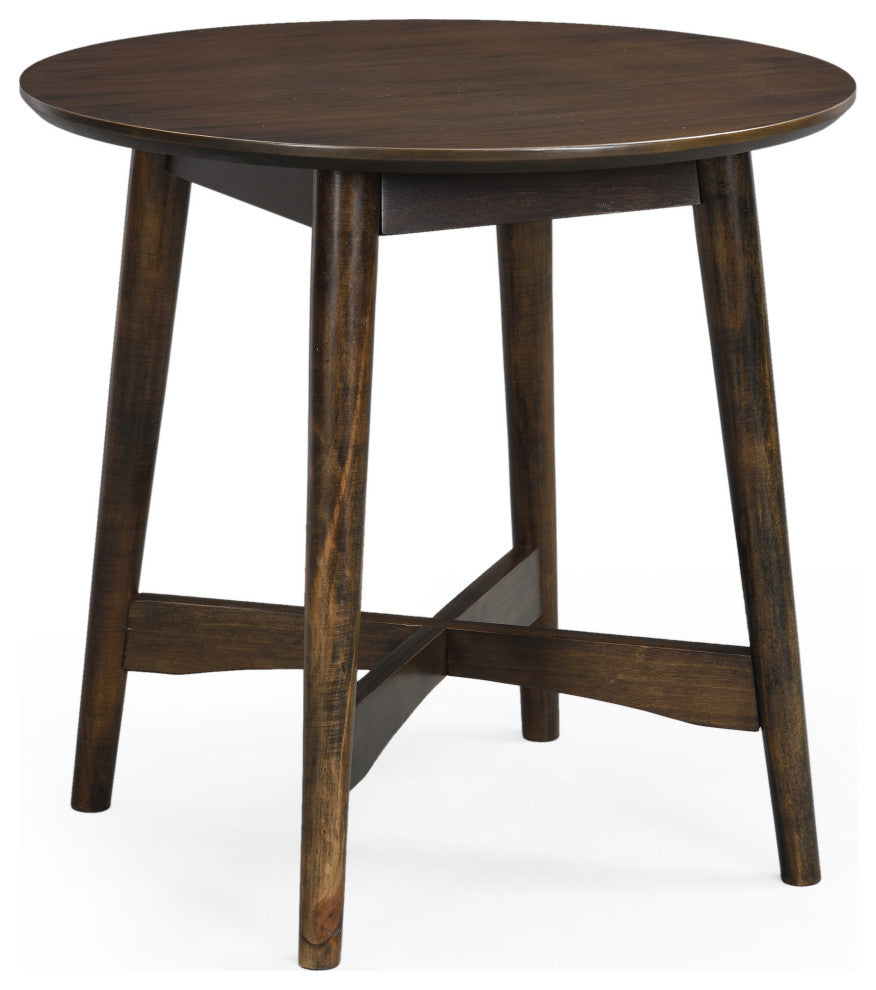 GDF Studio 3-Piece Bistro Set, Mid-Century End Table & 2 Chairs, Beige/Black