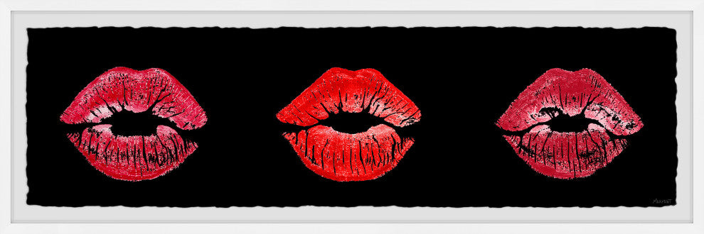 "There's Always Lipstick" Framed Painting Print, 30x10