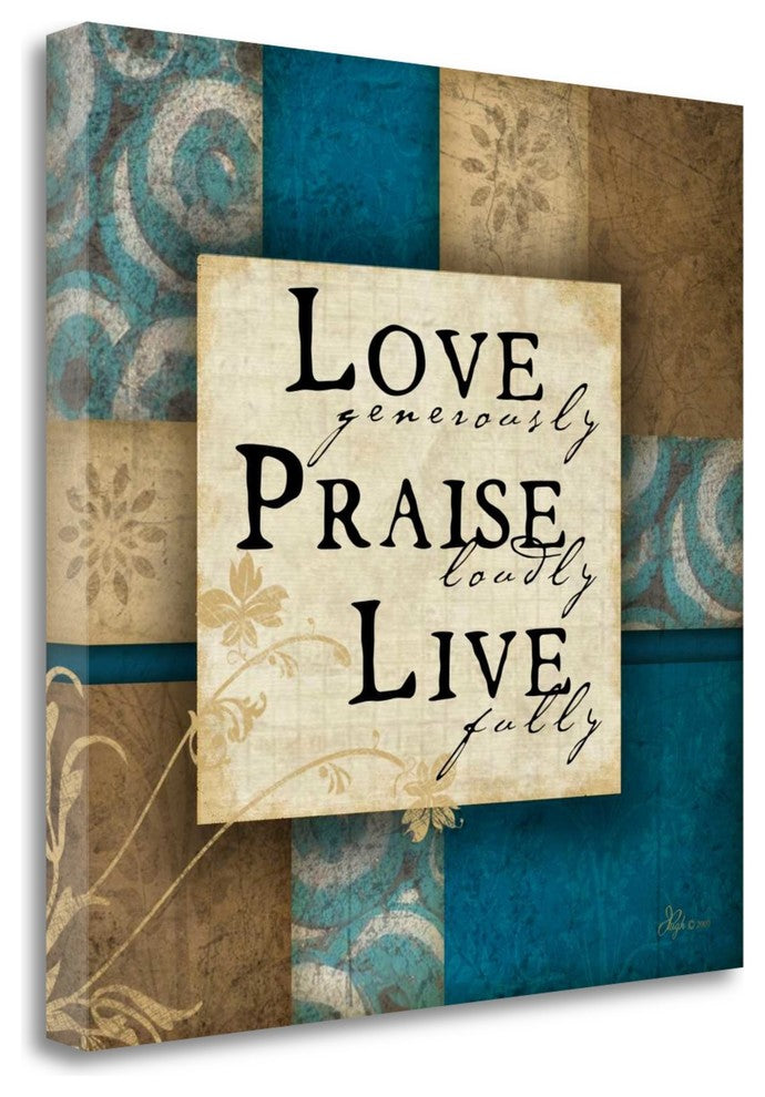 "Love Generously" By Jennifer Pugh, Giclee Print on Gallery Wrap Canvas