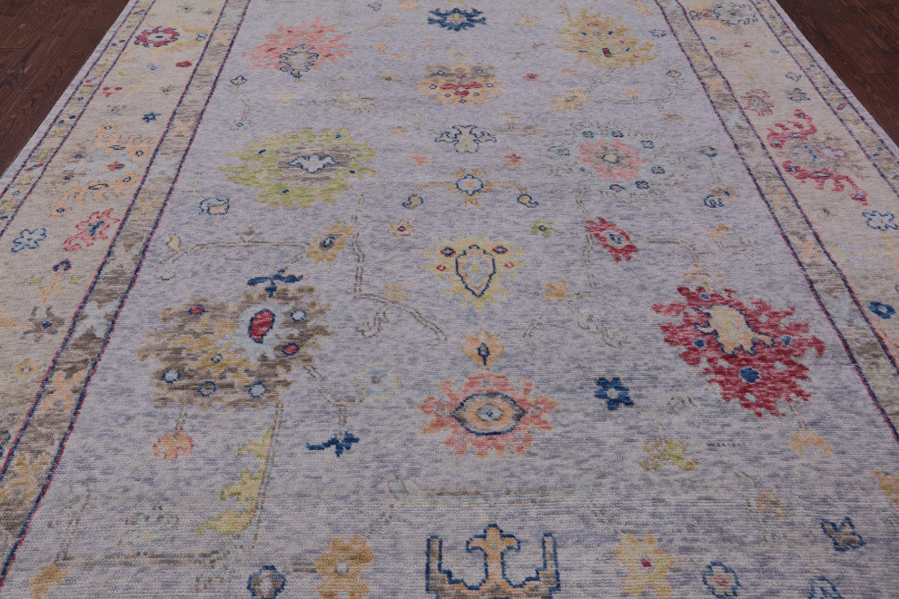 9' 3" X 12' 3" Turkish Oushak Hand Knotted Wool Rug - Q14806