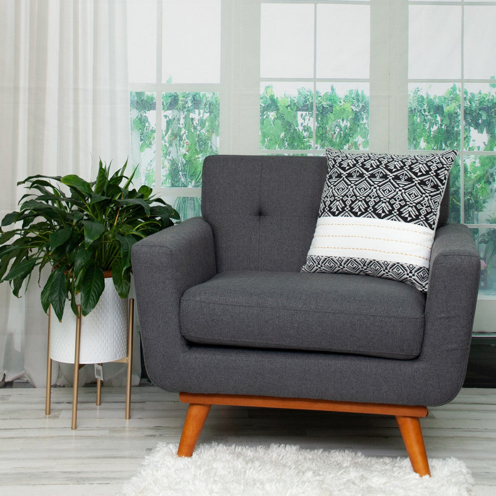Black and White Modern Throw Pillow