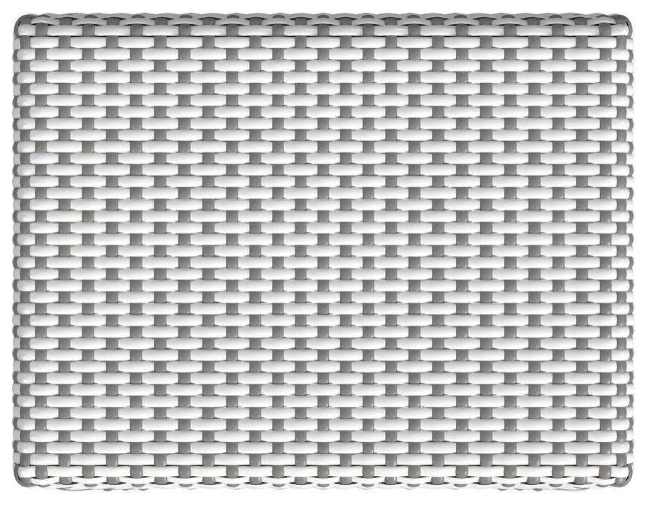Company Robias Rectangular Rattan 30 Bar Stool, Gray and White Dot