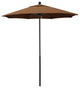 7.5'  Black Push Lift Fiberglass Umbrella, Sunbrella, Teak