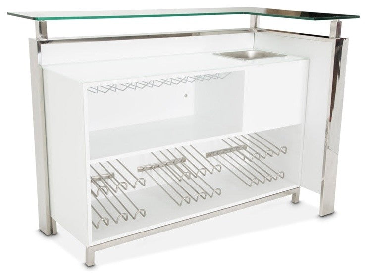 State St. Bar Table, Glossy White