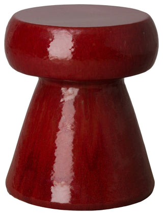 Red Portabello Garden Stool