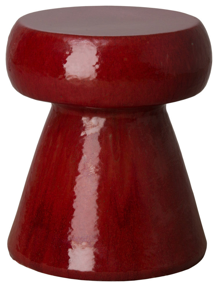 Red Portabello Garden Stool