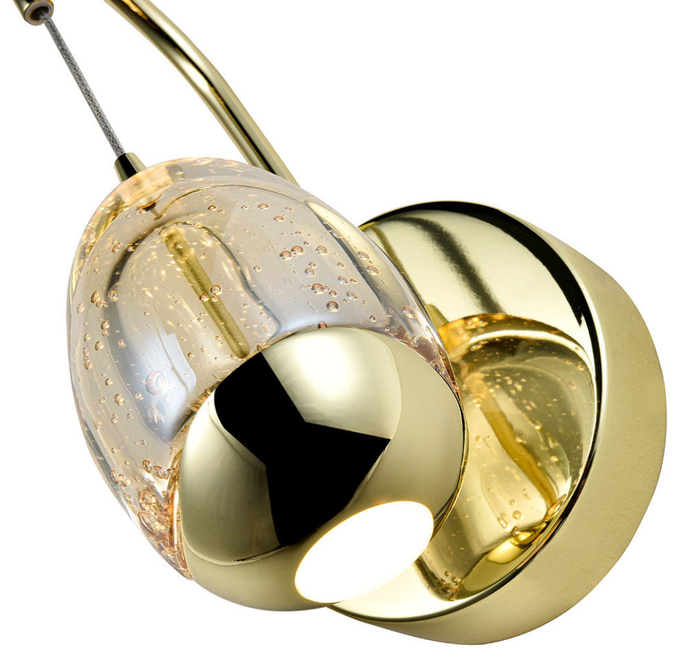 Venezia ETL Certified Integrated LED Wall Sconce Lighting Fixture, Gold