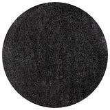 Haze Solid Low-Pile Black 6' Round Area Rug