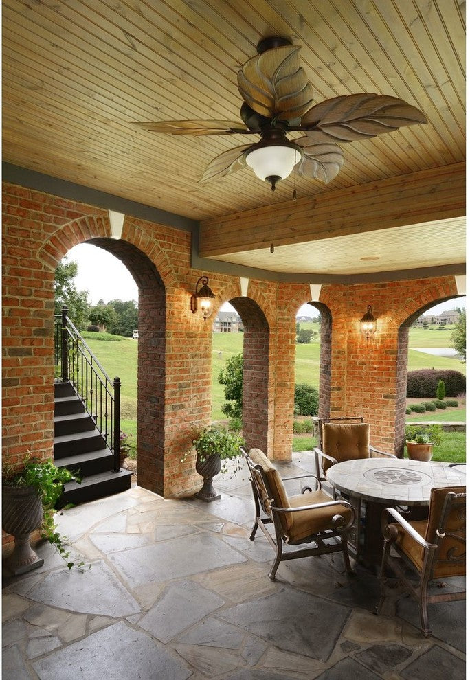 Progress Lighting 52" 5 Blade Indoor and Outdoor Celling Fan, Antique Bronze