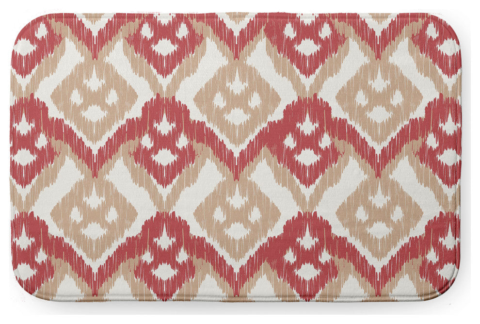 34" x 21" Hipster Bathmat, Ligonberry Red