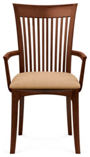 Copeland Sarah Upholstered Armchair, Cognac Cherry, Sand Microsuede
