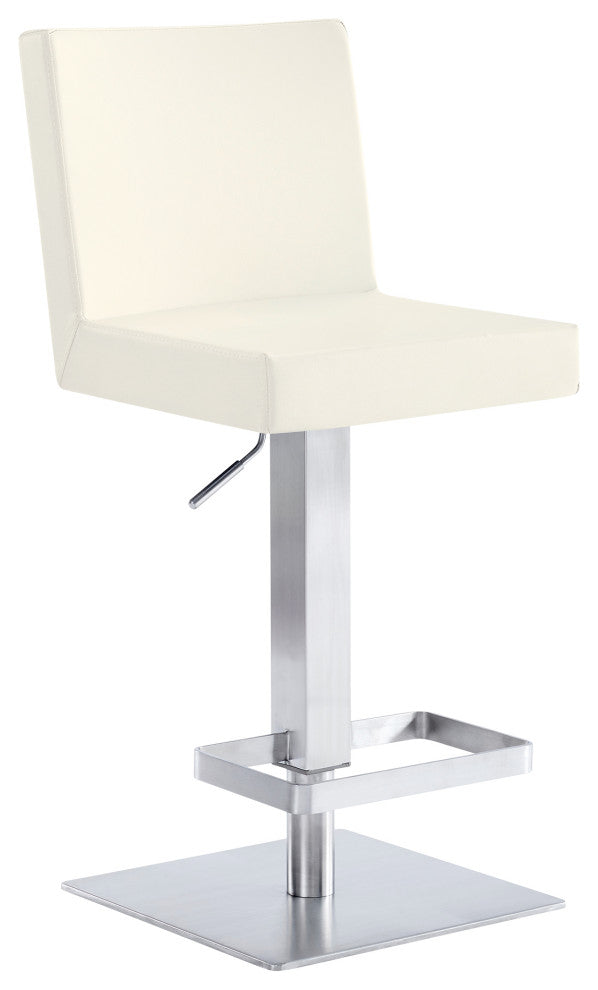 Legacy Contemporary Swivel Barstool in Brushed Stainless Steel