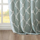 Madison Park Saratoga Fretwork Print Grommet Top Window Curtain Panel, Seafoam