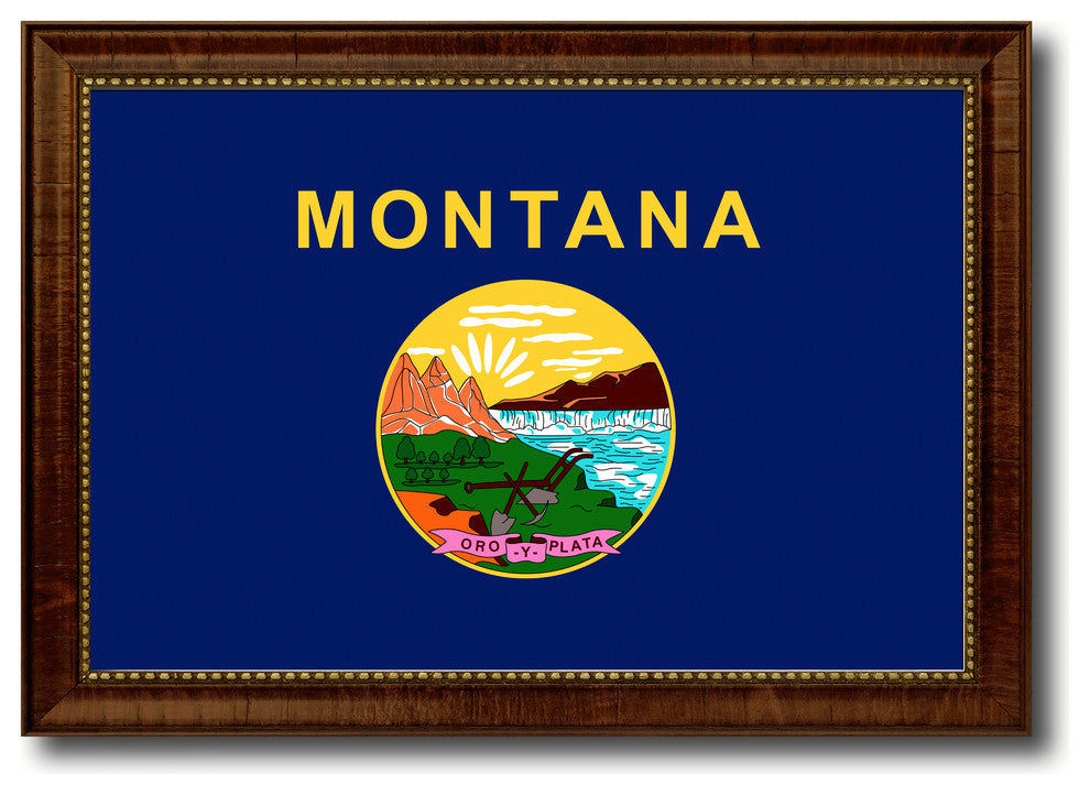 Montana State Flag Canvas Print, 27"x39"