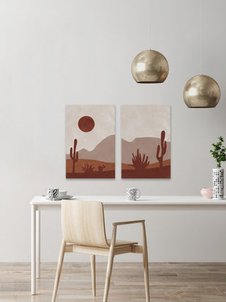 Desert Moon Diptych, 2-Piece Set, 24x36 Panels