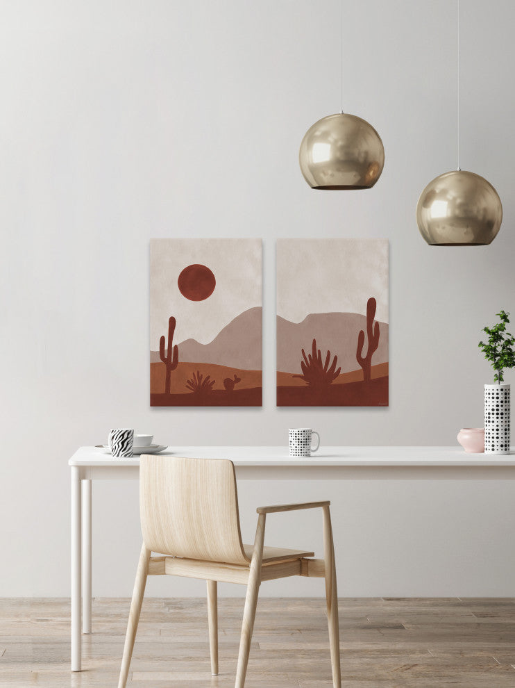 Desert Moon Diptych, 2-Piece Set, 24x36 Panels