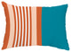 Beach Shack 14"x20" Decorative Stripe Outdoor Pillow, Teal