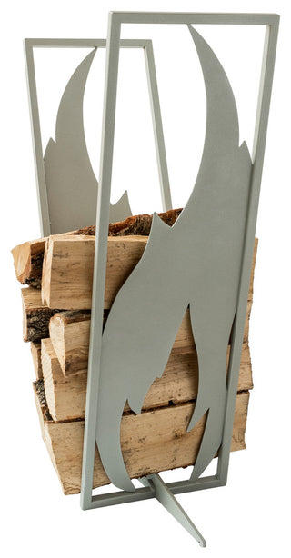 Firewood Rack Flame, Silver