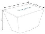 LeisureMod Chelsea 44" Waterproof Fabric Rectangle Fire Pit Table Cover