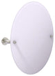 Pipeline Frameless Oval Wall Mounted Tilt Mirror, Satin Nickel