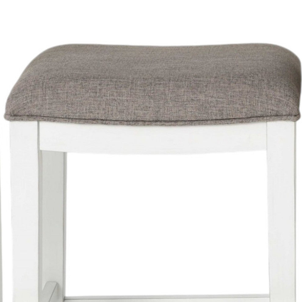 49" Three Piece White Rectangular Wood Bar Table With Stools