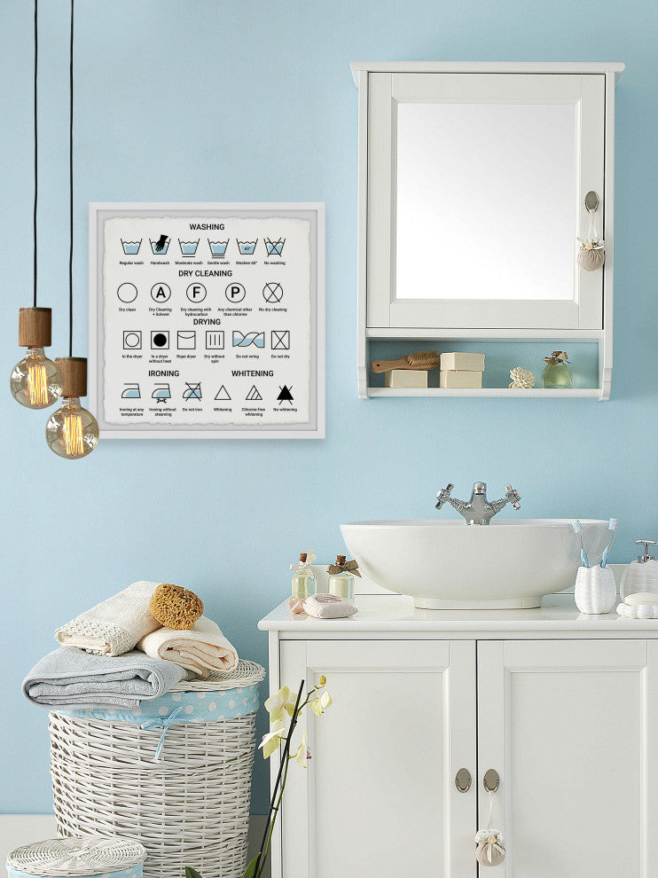 "Washing" Framed Painting Print, 18x18