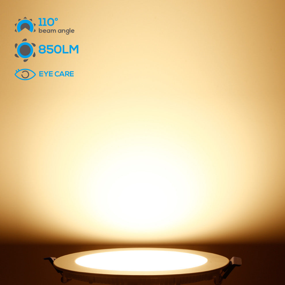 24 Pack 12W 6" LED Recessed Lighting With Junction Box, 2700K Soft White