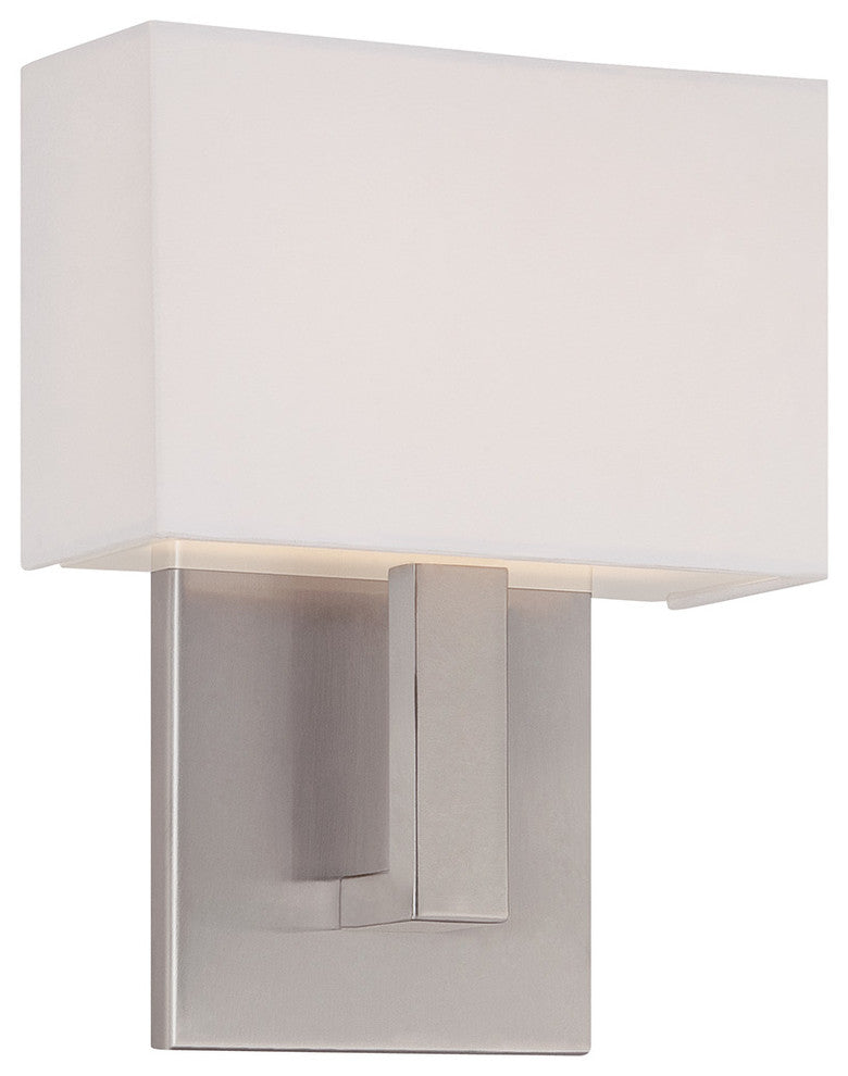 WAC Lighting Manhattan LED Wall Sconce, Brushed Nickel, 7"
