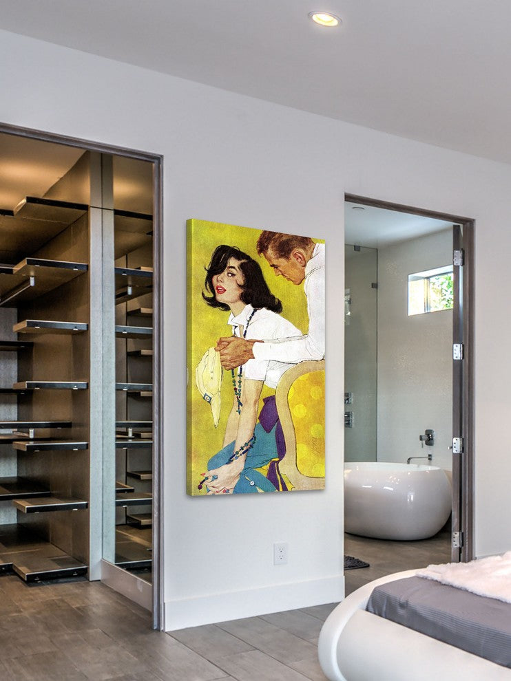 "Love is a Waiting Game" Painting Print on Wrapped Canvas