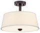 Studio 2-Light Semi-Flush, Satin Bronze