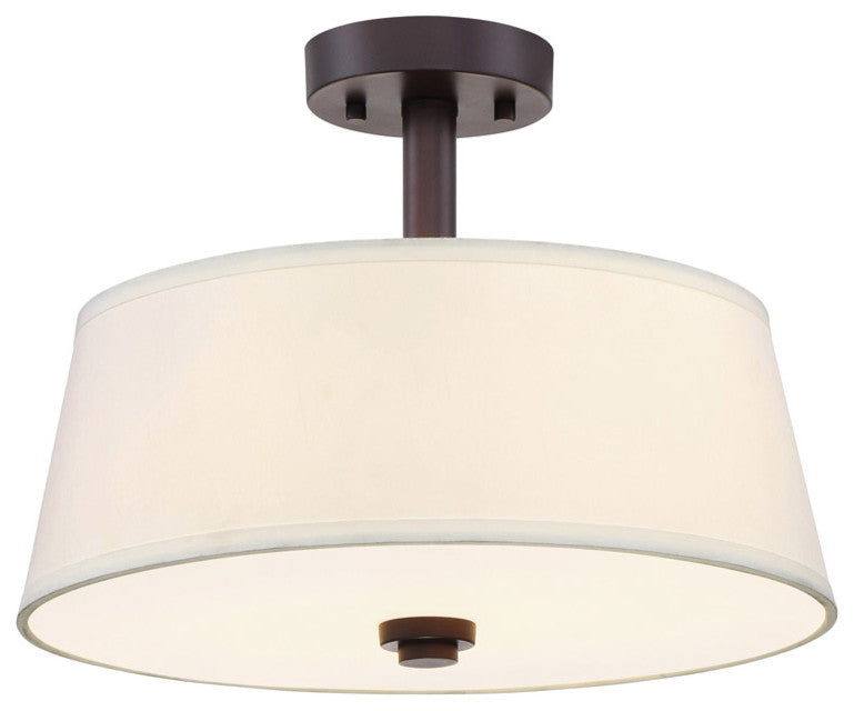 Studio 2-Light Semi-Flush, Satin Bronze