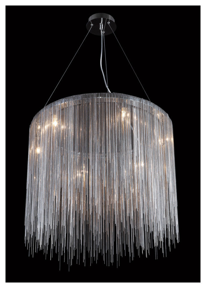 Fountain Ave 1 Light Chandelier, Chrome