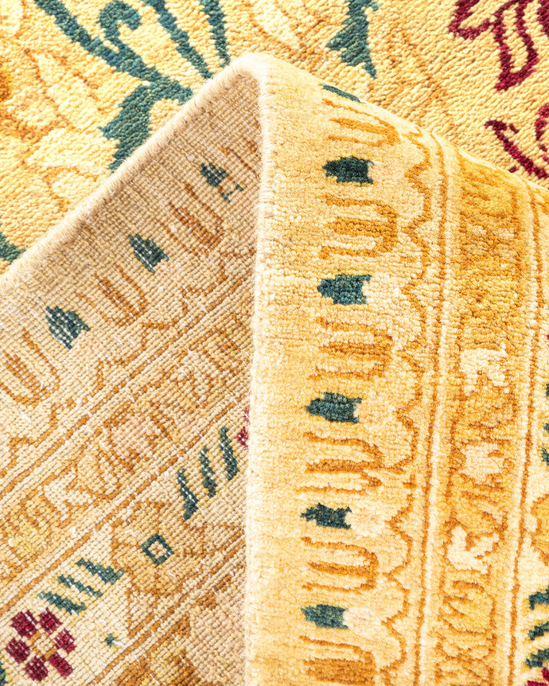 Mogul, One-of-a-Kind Hand-Knotted Area Rug Yellow, 10'1"x14'2"