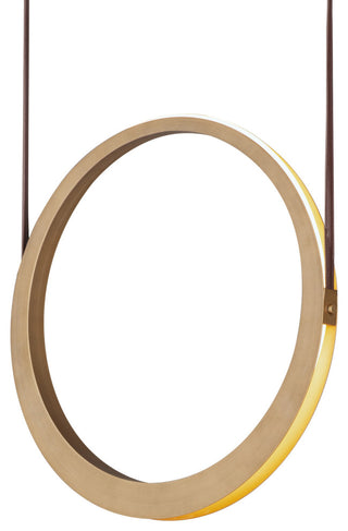 ET2 E24081 Tether 23"W LED Ring Chandelier - Natural Aged Brass