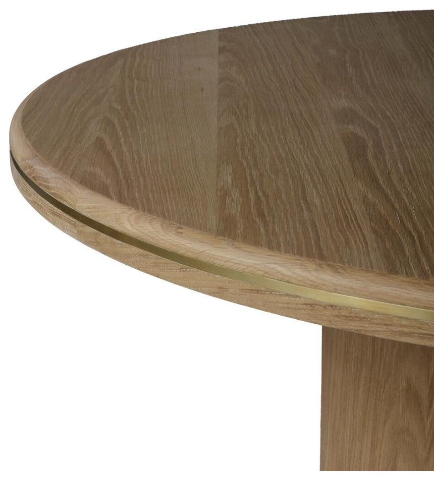 Natural Oak Pedestal Dining Table, Andrew Martin Angelo