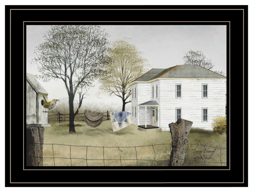 Spring Cleaning 2 Black Framed Print Wall Art