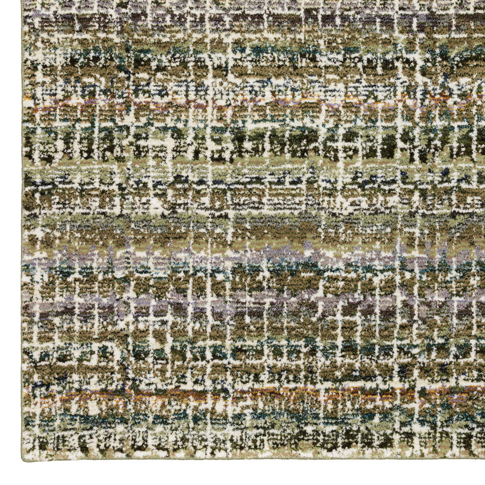 Aegina Gridwork Plaid Green/Multi Area Rug 8'6" x 11'7"