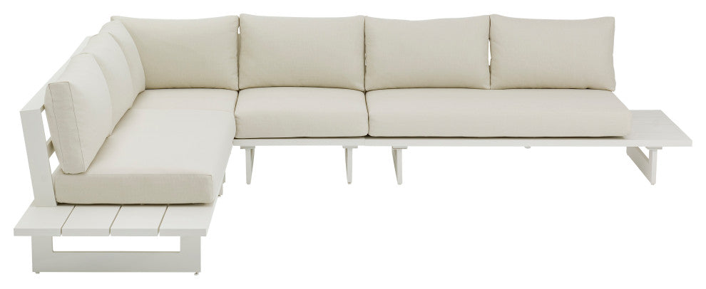 Maldives Cream Water Resistant Fabric Outdoor Patio Modular Sectional