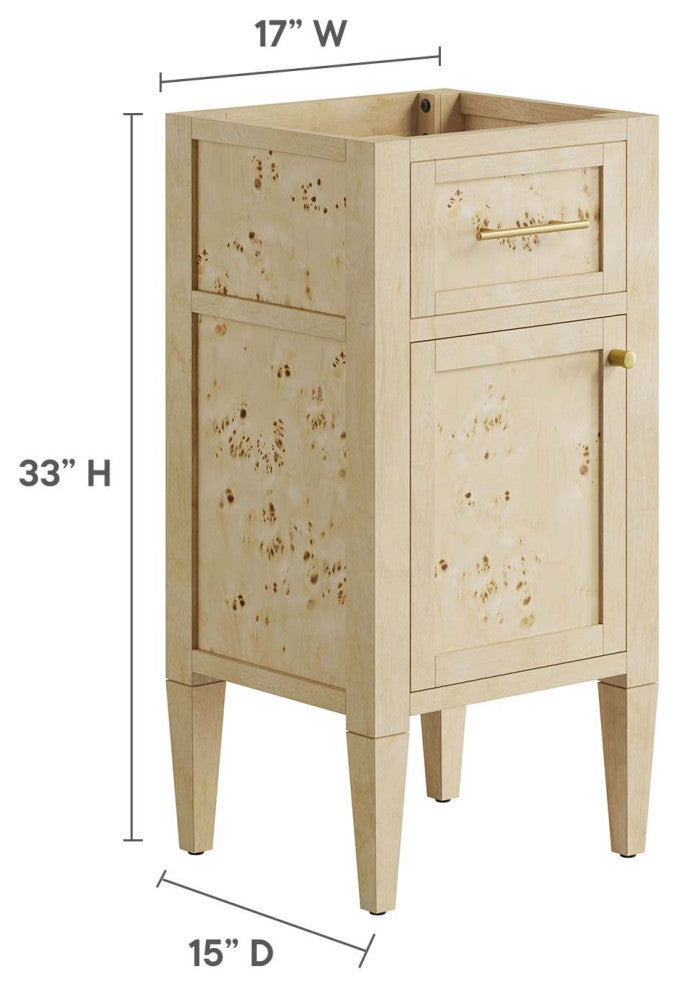 Elysian 18" Wood Bathroom Vanity Cabinet (Sink Basin Not Included) - Burgundy