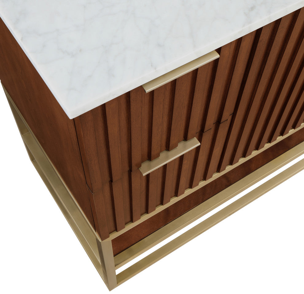 Monad Bathroom Vanity, Walnut, 48" Wide